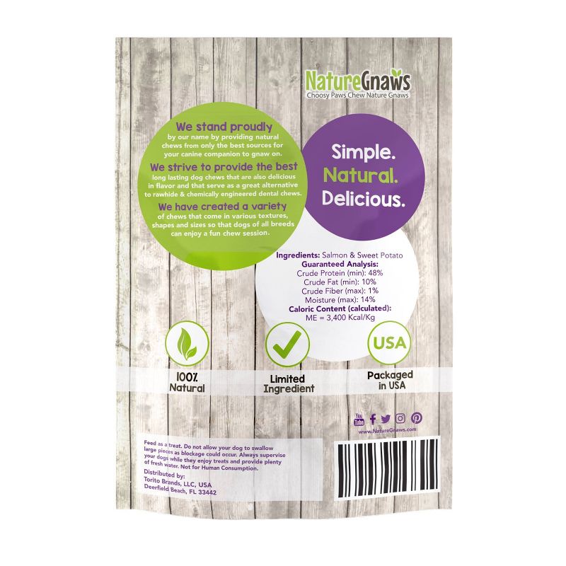 Nature Gnaws - Salmon & Sweet Potato - Dog Treats - 12oz