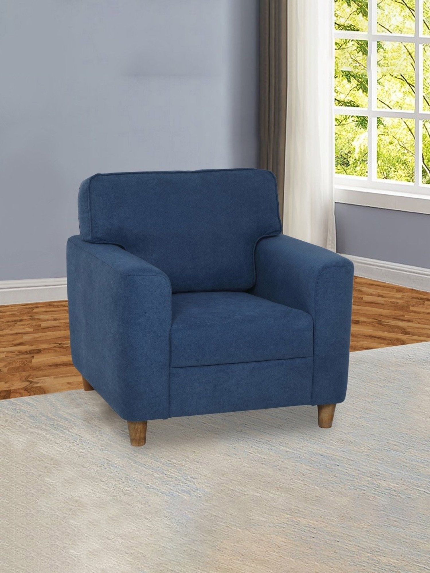 Durian Berry Black Premium Leatherette 2 Seater Sofa