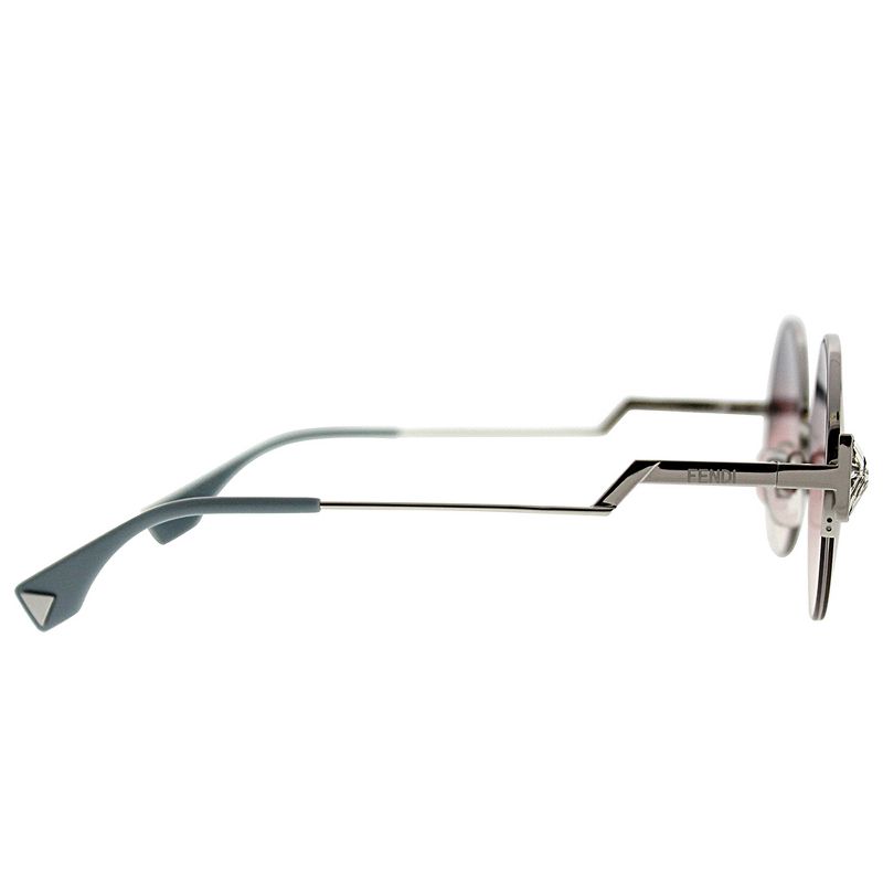 Fendi Rainbow FF 0243 TJV FF Womens Round Sunglasses Silver 55mm