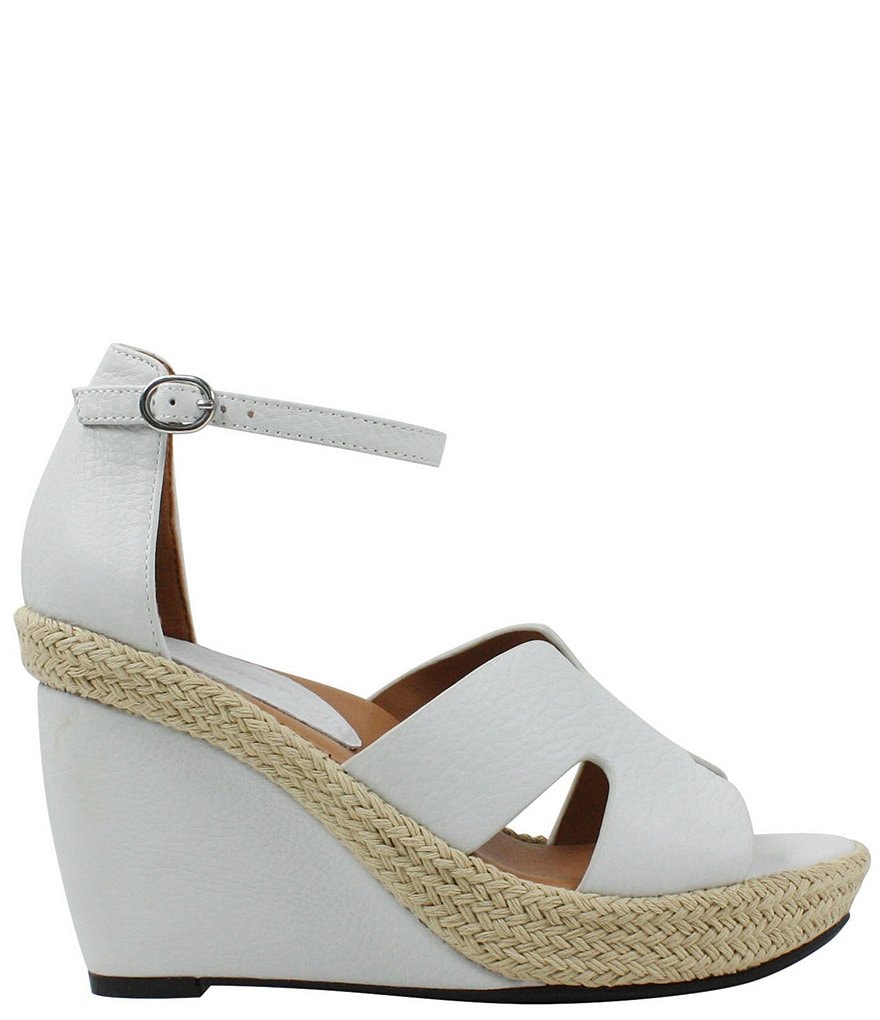 L'Amour Des Pieds Iksha Leather Ankle Strap Platform Wedge Sandals