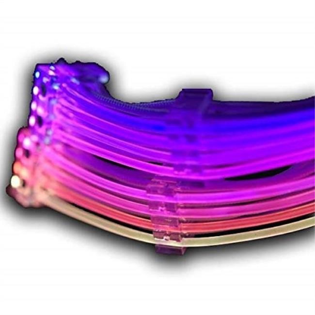 Graphics Card 6+2Pin 8Pin Male to Male Adapter Power Cable for Great Wall Dragon Module Power Supply with Net Cover,Black,about 58cm