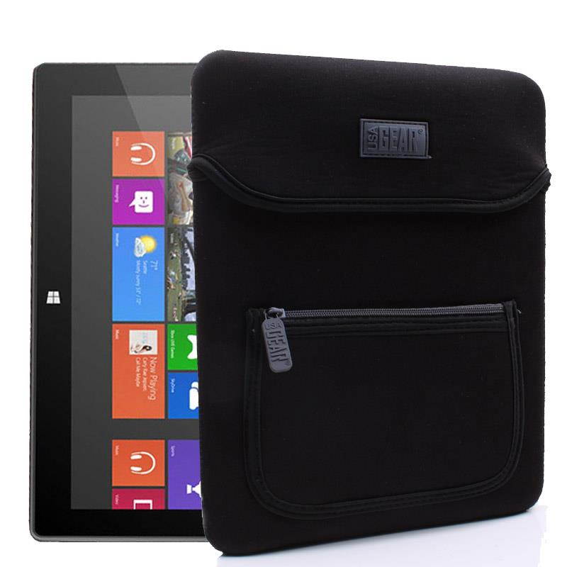 USA Gear Neoprene 10.1" Tablet Sleeve Carrying Case for Microsoft Surface Tablet RT and Pro Windows 8 Tablet - Includes Cleaning Cloth