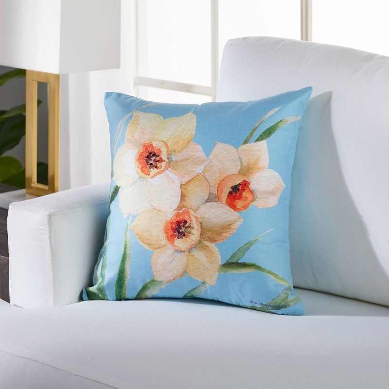 17"x17" Spring Daffodils Square Throw Pillow - Sure Fit