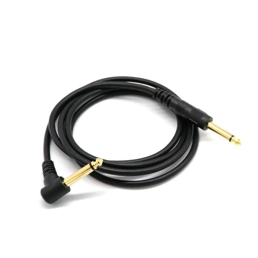 Good Sale Right angle to Straight 1/4 plug mono guitar bass instrument cable 1.5m Nov.6