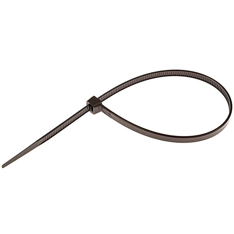 Cable Zip Ties Premium Heavy Duty Nylon 50 lb Tensile Strength Indoor Outdoor UV Resistant Large Black 150 Piece