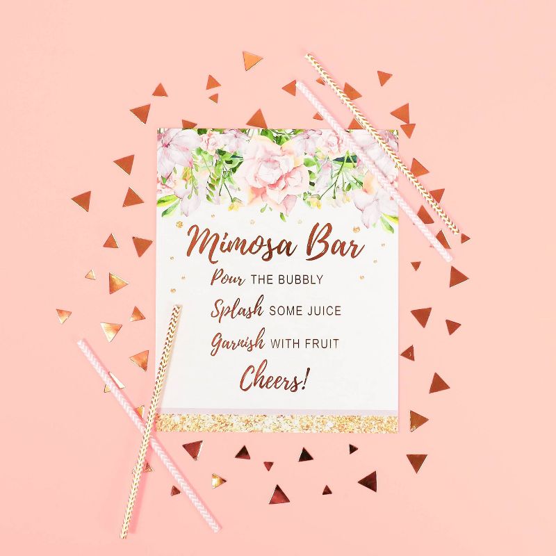 Cotier Brand 97pc Mimosa Bar Kit for Bridal Shower Decoration/Brunch Party or Bachelorette Party Supplies