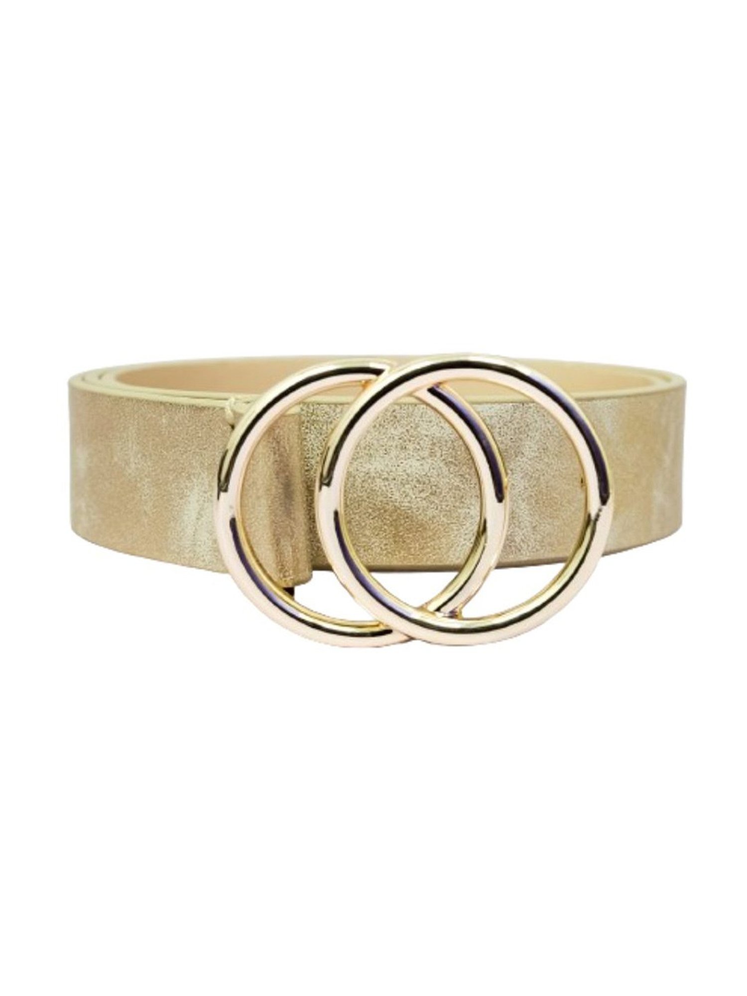 BELWABA Golden Leather Casual Belt for Women
