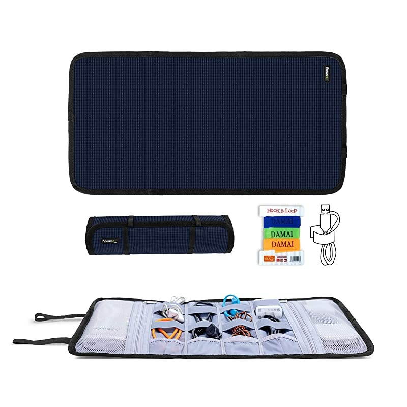 Travel Cable Organizer, Cord Bag/USB Drive Shuttle Case/Electronics Accessory Organizer, Black