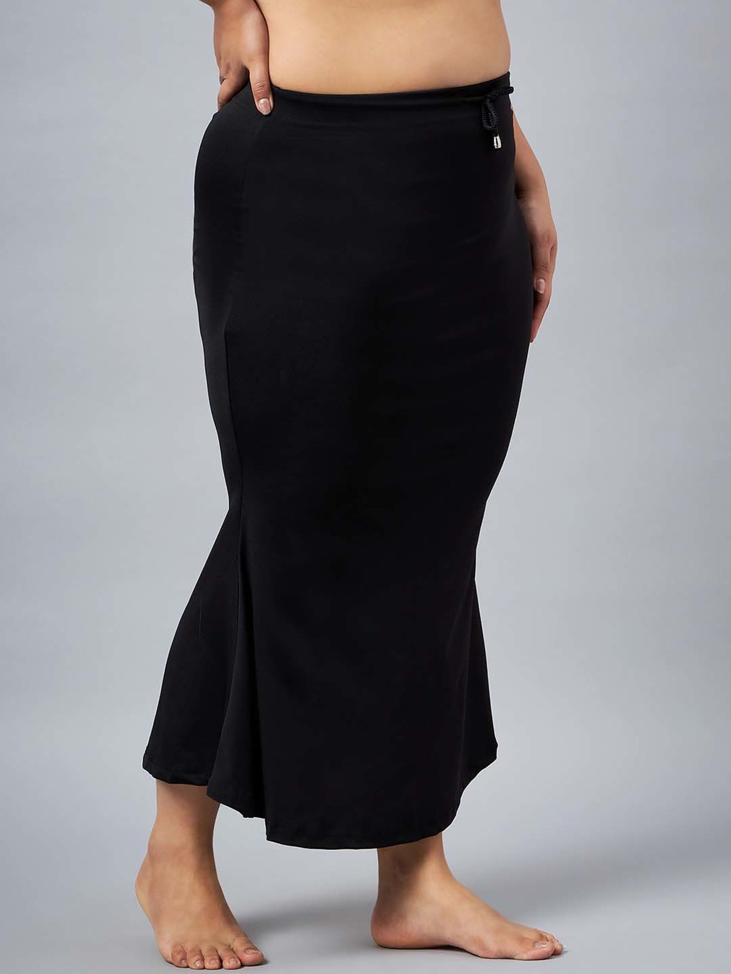 Secrets By ZeroKaata Black & White Plain Saree Shapewear - Pack Of 3