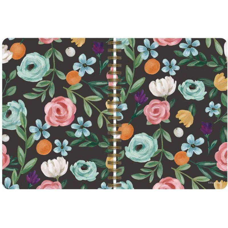 Wells Street by LANG,  Sophisticated Florals Elements Spiral Journal by Eliza Todd