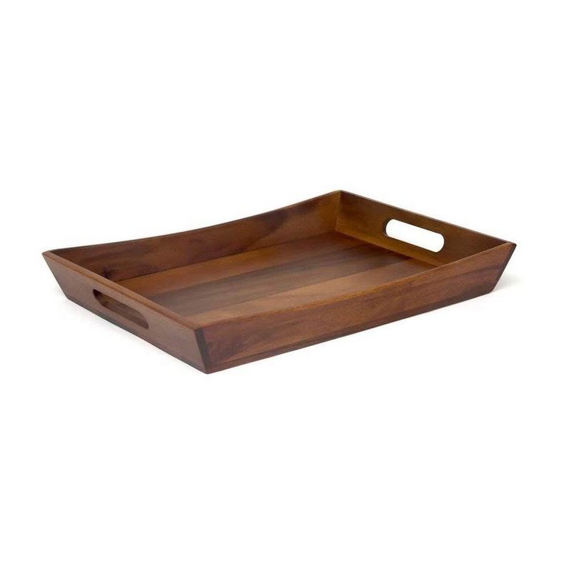 Lipper International Acacia Wood Decorative Serving Food Curved Tray (6 Pack)