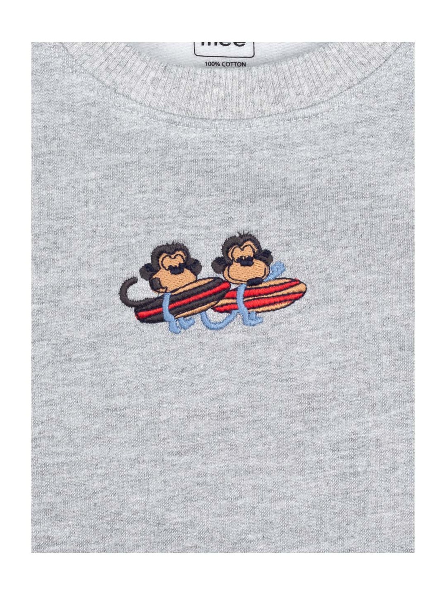 Mee Mee Kids Grey Embroidered T-Shirt