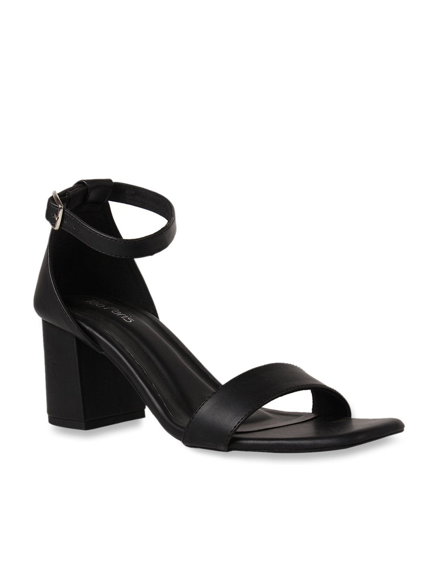 Tao Paris Kya Black Ankle Strap Sandals