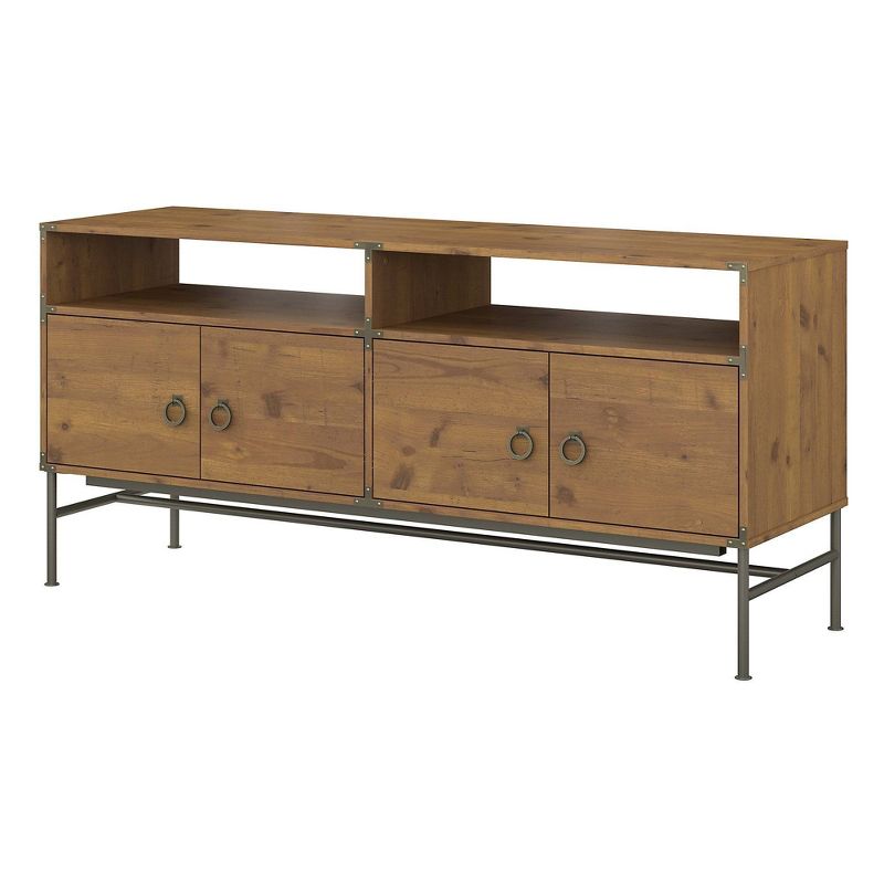 70" TV Stand Ironworks Vintage Golden Pine - Kathy Ireland Home