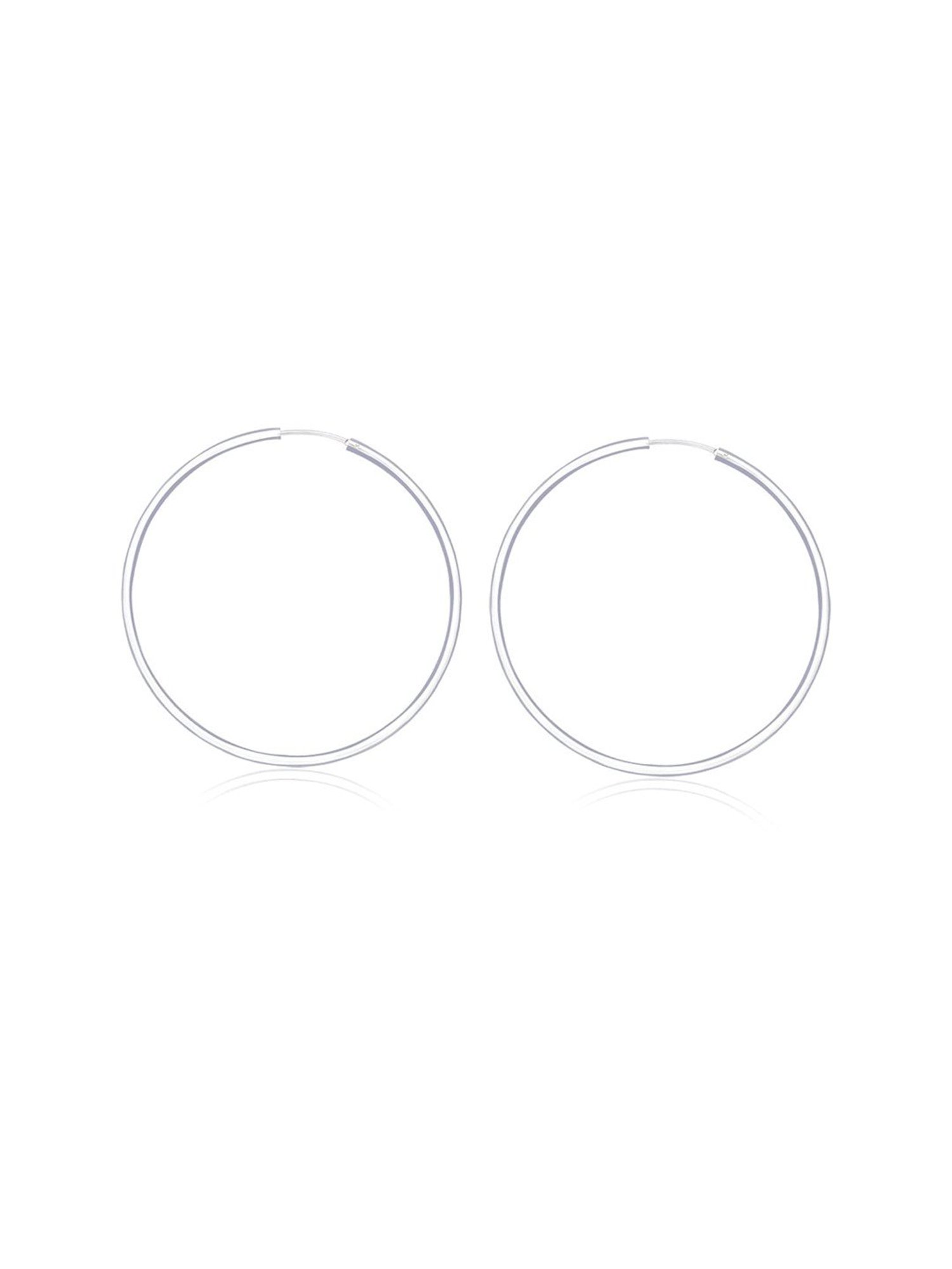 Taraash 92.5 Sterling Silver Sterling-silver Hoop Earring Silver