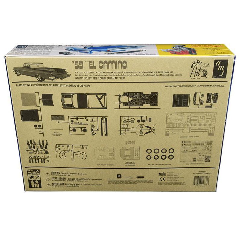 Skill 2 Model Kit 1959 Chevrolet El Camino 2 in 1 Kit "Original Art Series" 1/25 Scale Model by AMT