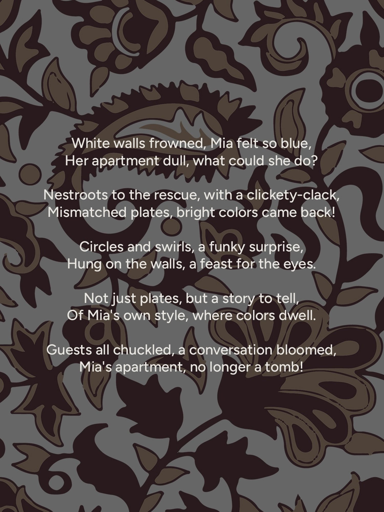 Nestroots Paisley Print Multicolor Porcelain Wall Plate