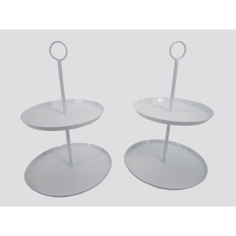 2ct Tiered Tray White - Bullseye's Playground™