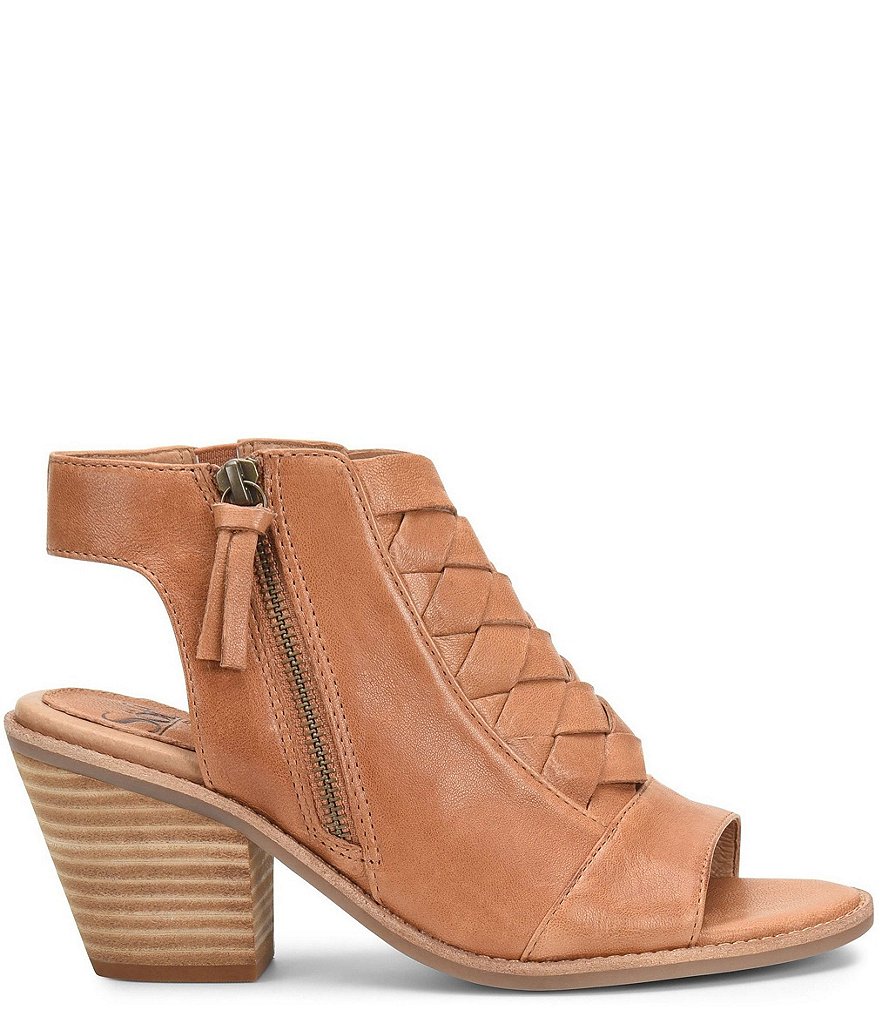 Sofft Mckenna Woven Leather Block Heel Shooties