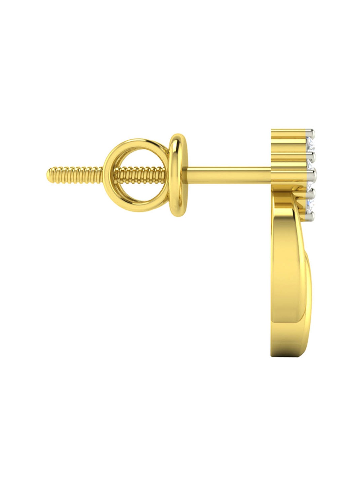 Waman Hari Pethe Jewellers 18k Gold & Diamond Earrings