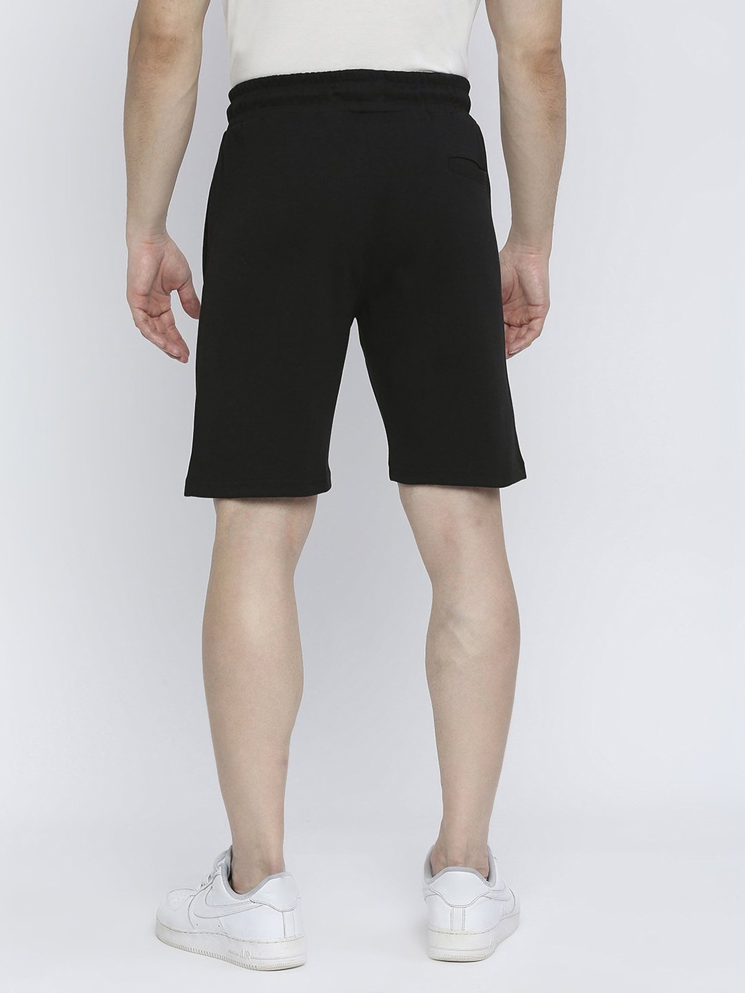 UnderJeans by Spykar Black Regular Fit Shorts