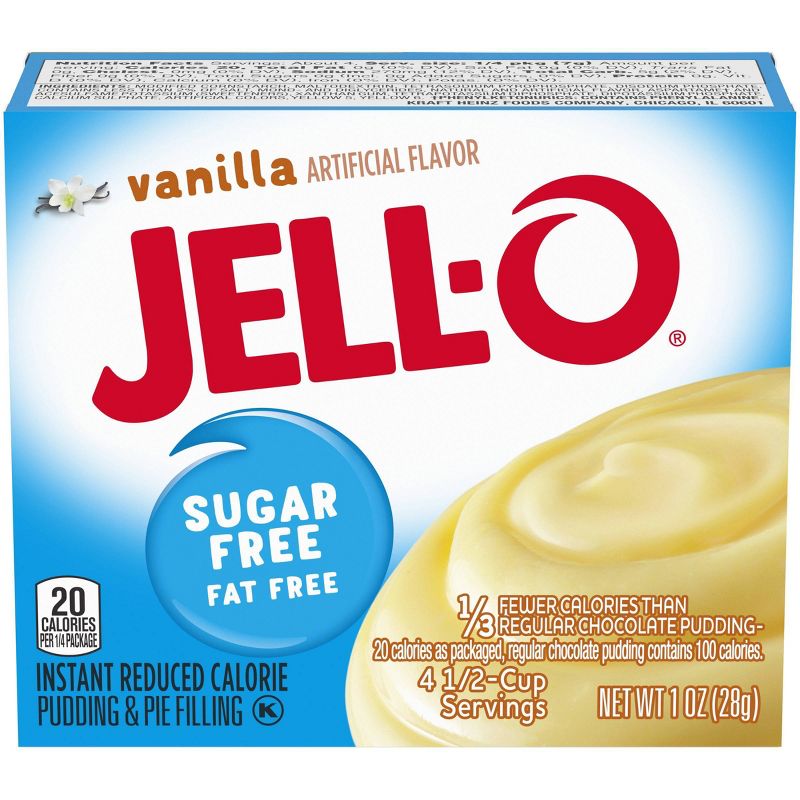 JELL-O Instant Sugar Free Fat Free Vanilla Pudding & Pie Filling - 1oz