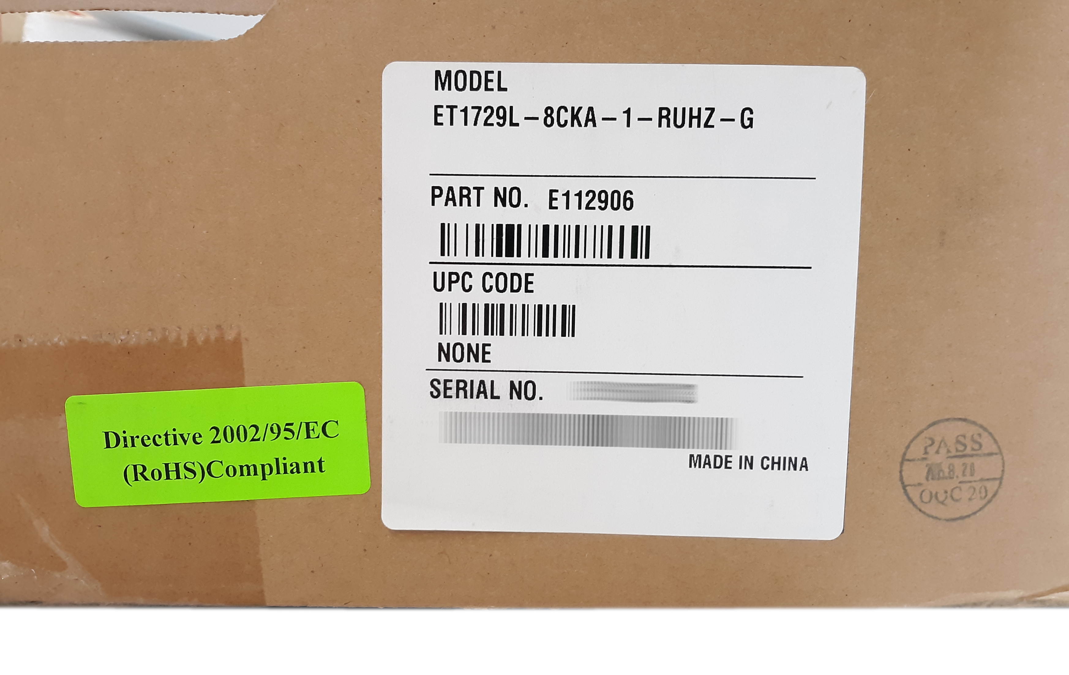 Elo E517028 X-Series 15" All-in-One Touchscreen Computer (Rev B), TouchPro PCAP X3 Win 10 (Worldwide)