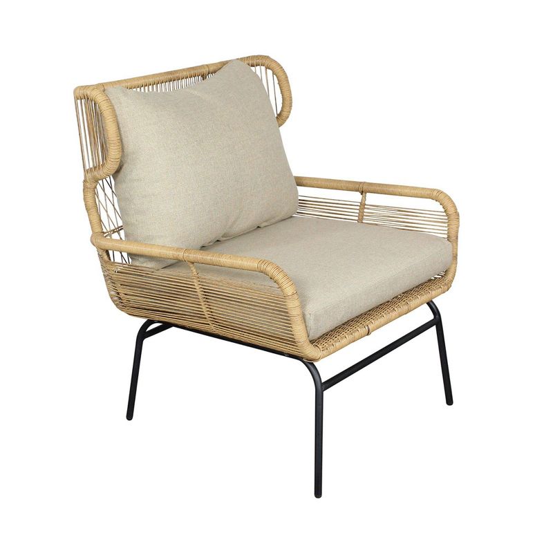 Pine Crest 4pc Loveseat Seating Group - Black - Courtyard Casual