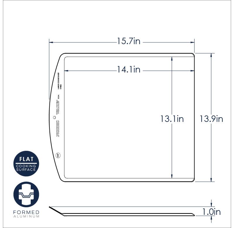 Nordic Ware Natural Aluminum Commercial Large Classic Cookie Sheet
