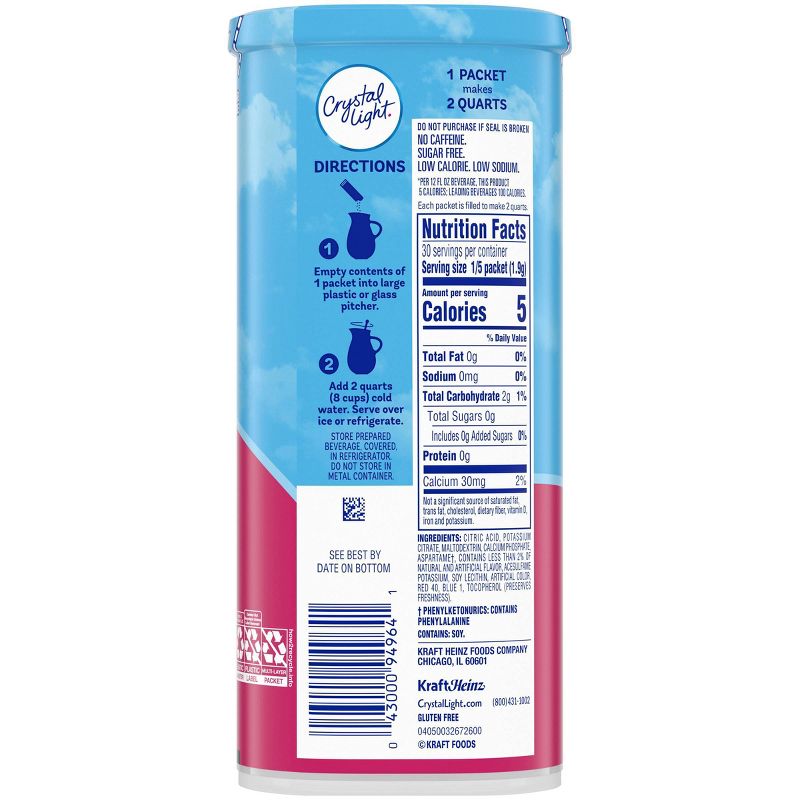 Crystal Light Raspberry Lemonade Drink Mix - 6pk/1.8oz