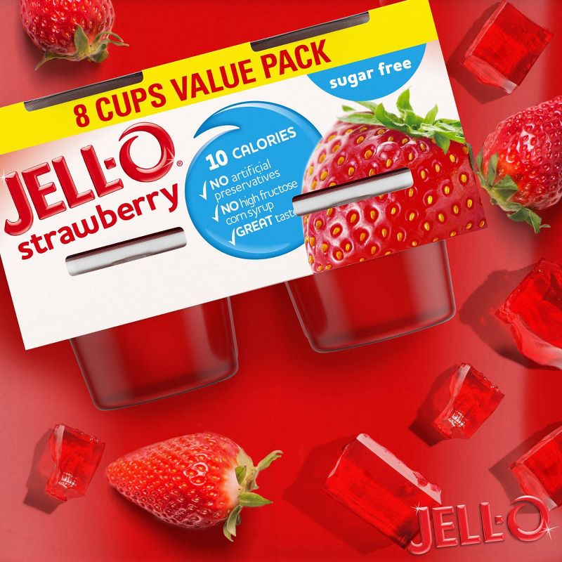 JELL-O Sugar Free Strawberry Gelatin - 25oz/8ct
