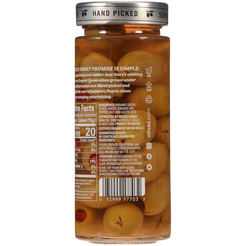 Pearls Organic Red Pepper Stuffed Green Olives - 6.7oz