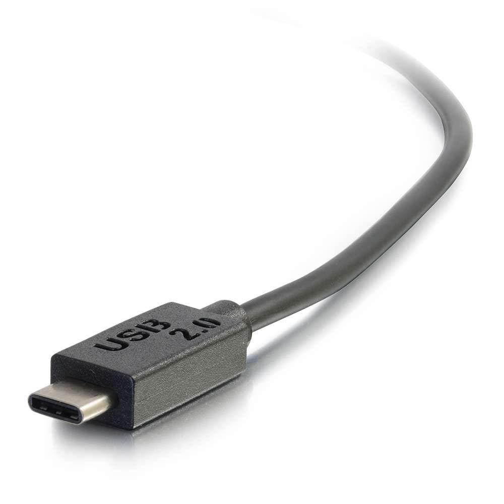 C2G/Cables to Go 28871 USB 2.0 USB-C to USB-A Cable, Male to Male (6 Feet) Thunderbolt 3, Tablet, Chromebook Pixel, Samsung Galaxy TabPro S, LG G6, MacBook