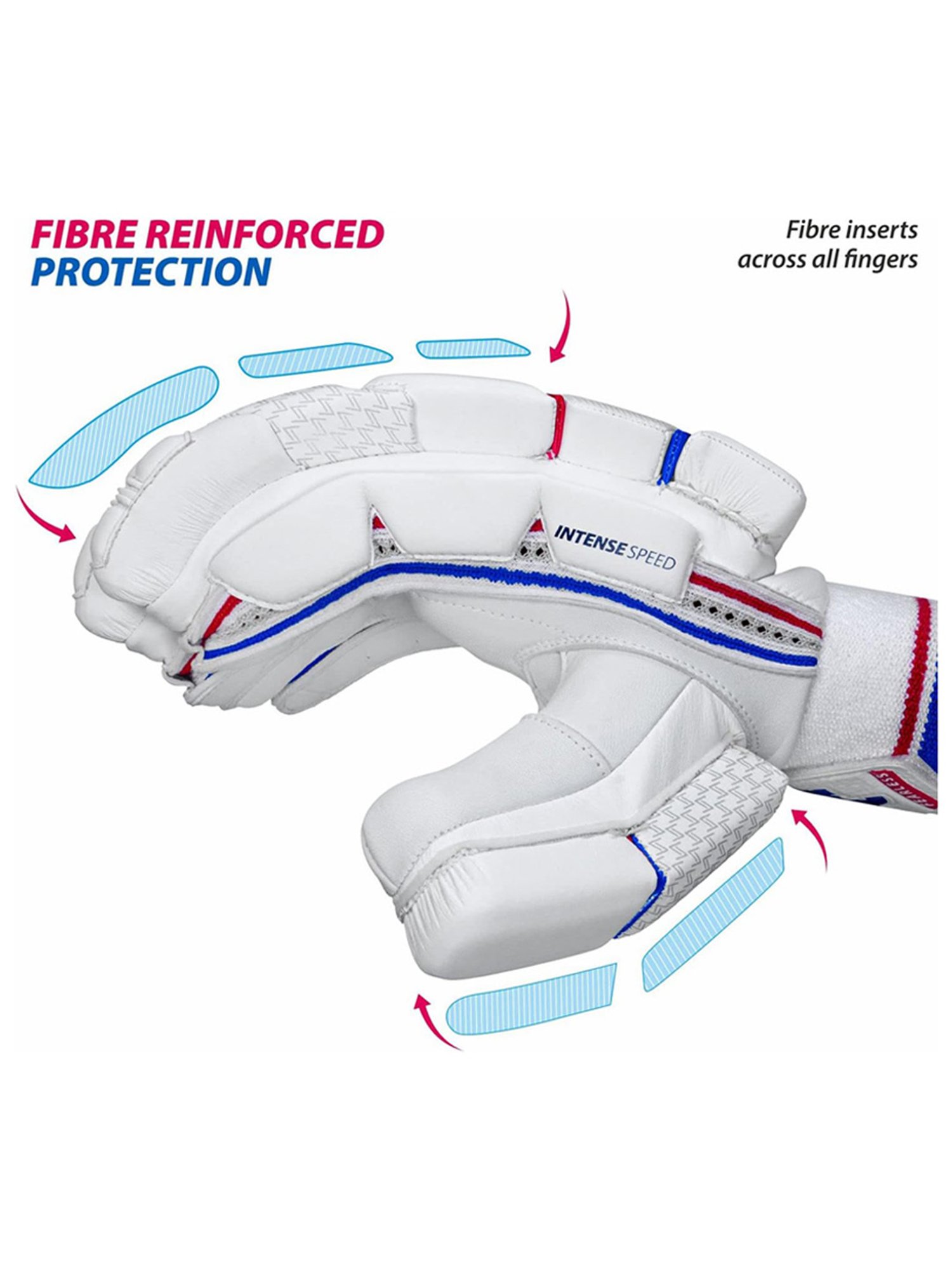 DSC Intense Speed Leather Cricket Batting Gloves Size - Mens
