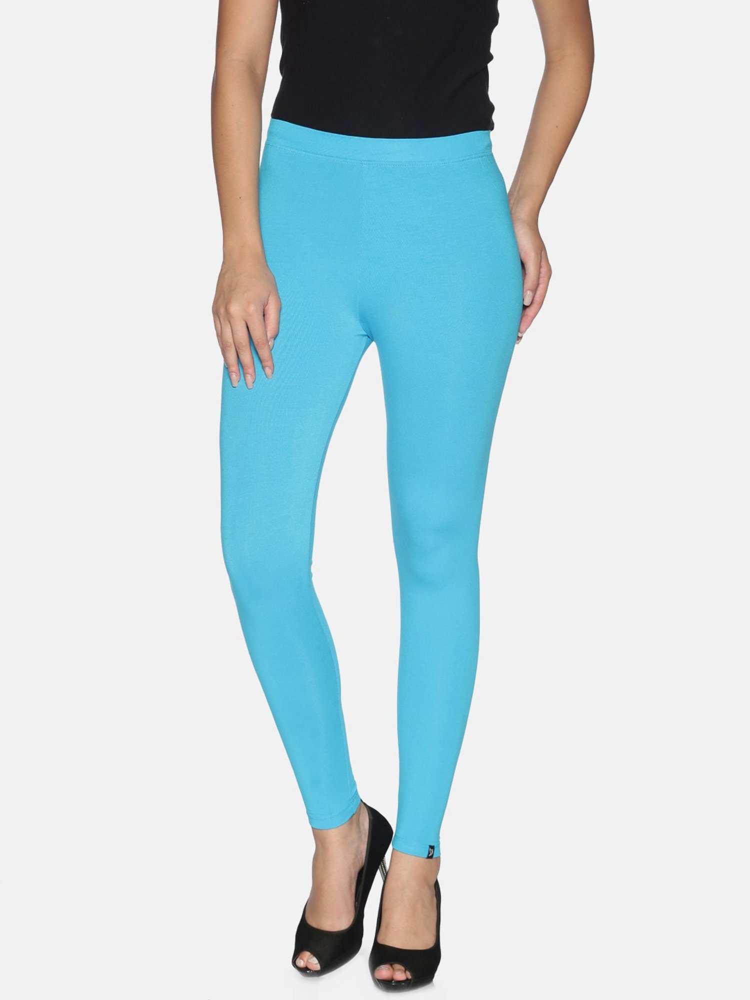 TWIN BIRDS Blue Ankle Length Leggings