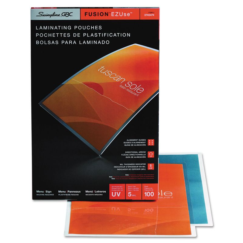 Esselte EZUse Thermal Laminating Pouches 5 mil 11 1/2 x 17 1/2 100/Box 3740474