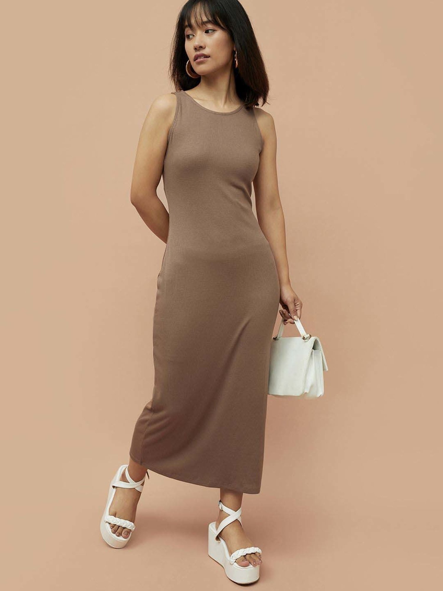 Ginger by Lifestyle Brown Bodycon Dress