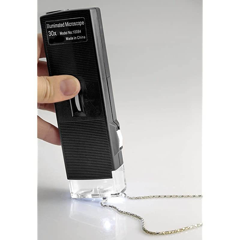 30x LEDIlluminated Pocket Microscope with Focus Wheel MW10084