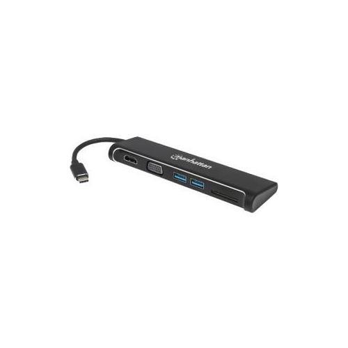 Manhattan 152631 Superspeed Usb-C To Hdmi/Vga 4-In-1 Docking Converter