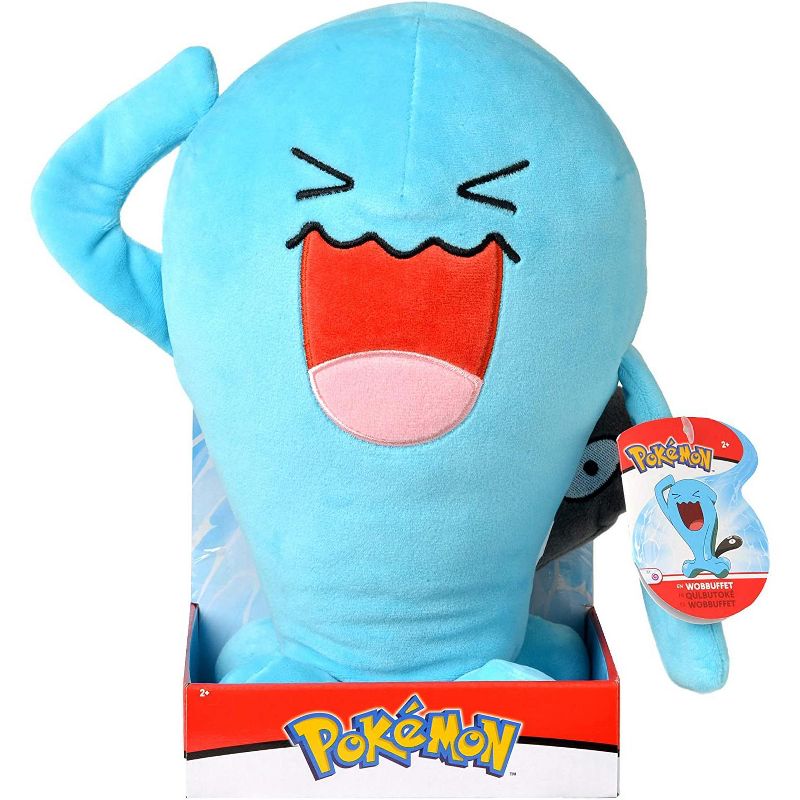 Jazwares Pokemon Wobbuffet Plush Stuffed Animal Toy 12"