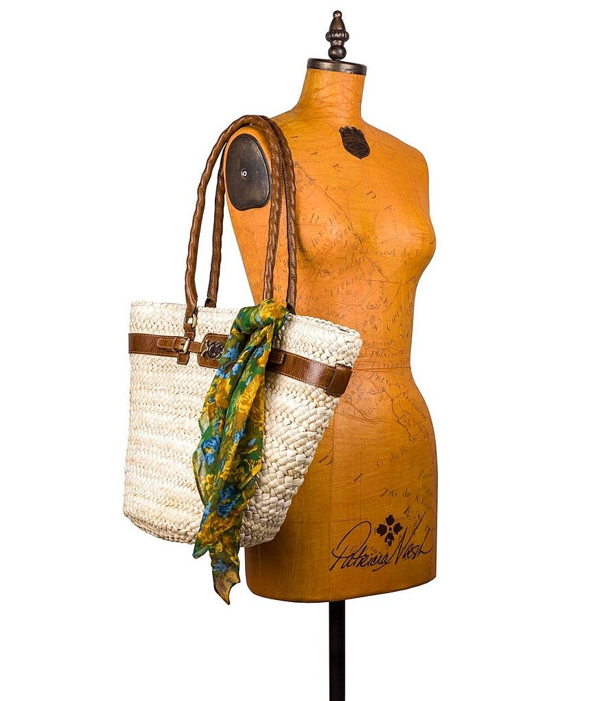 Patricia Nash Seasonal Collection Vieste Straw Tote Bag