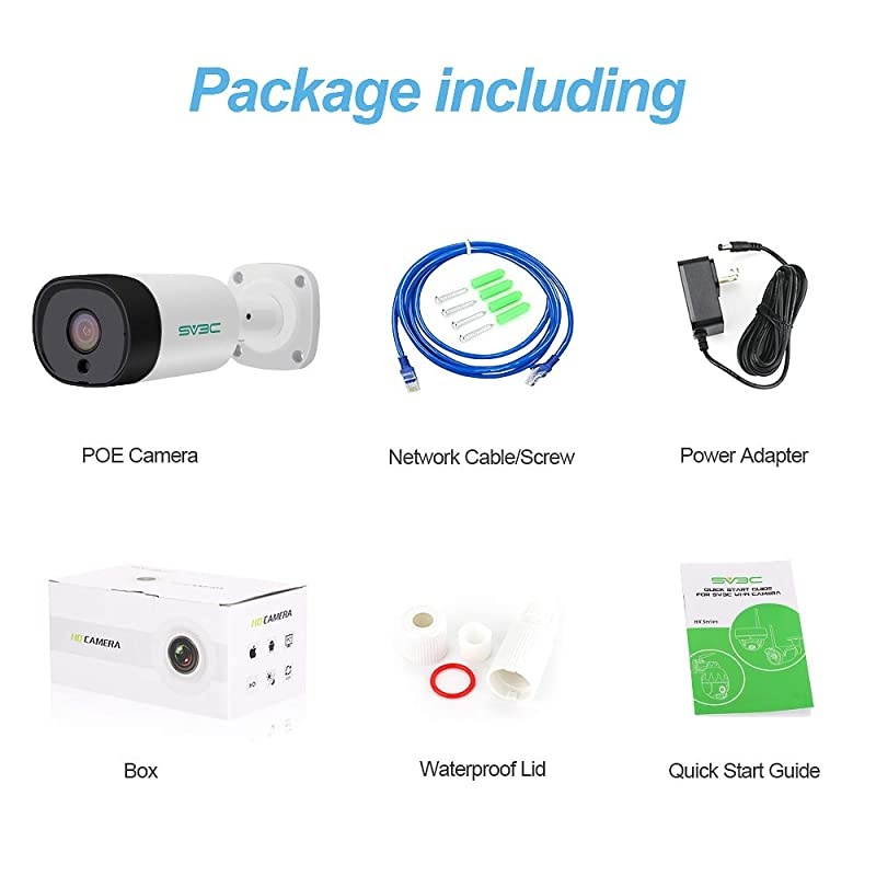 Outdoor IP Camera POE Onvif H265  UltraHD 4K 8MP POE Camera with Audio Recording 3840x2160 5mm Lens Heavy Duty Housing IP67 Waterproof WhiteSeries A