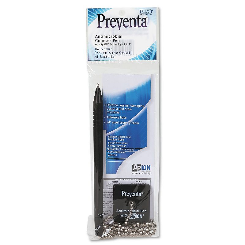 PM Company Preventa Standard Ballpoint Counter Pen Black Ink Medium 05057