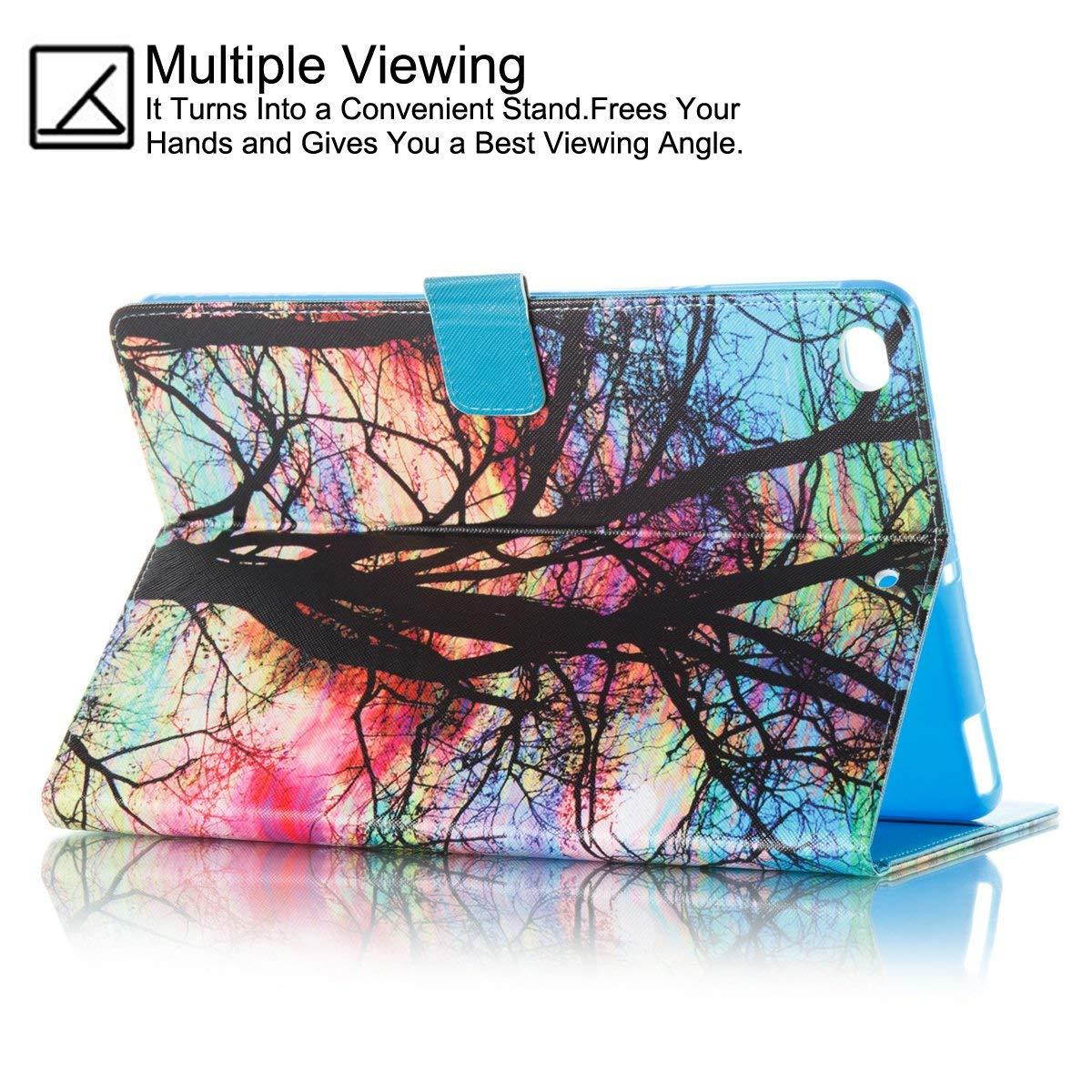 New iPad 9.7 inch 2017 Case - Newshine Colorful PU Leather Stand Cover with Card Holder for Apple New iPad 9.7 2017 Tablet/ iPad Air/ iPad Air 2, with Auto Sleep/ Wake Up Function, Sunset Glow