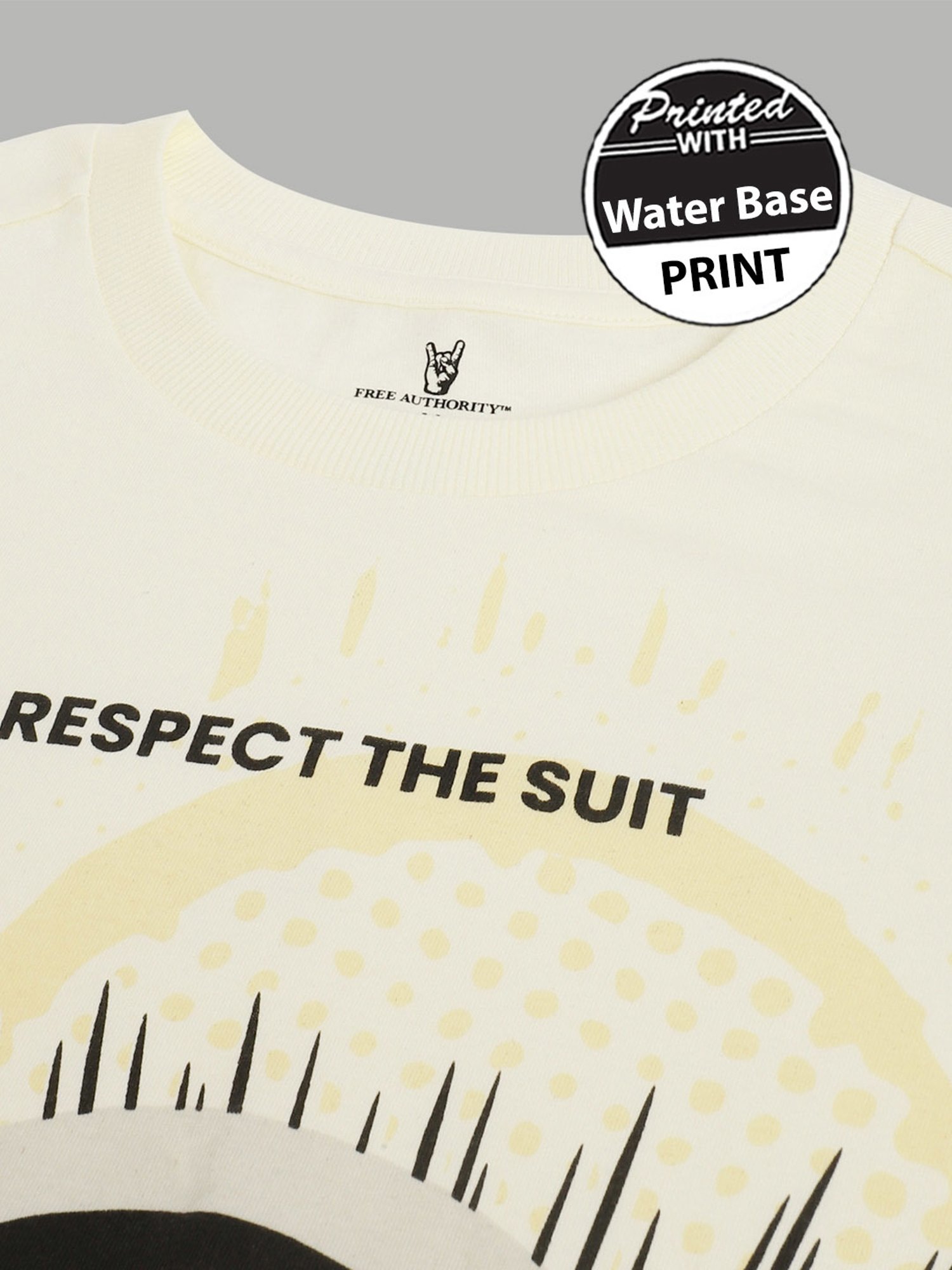 Free Authority Off White Loose Fit Dm 4 Movie Print T-Shirt