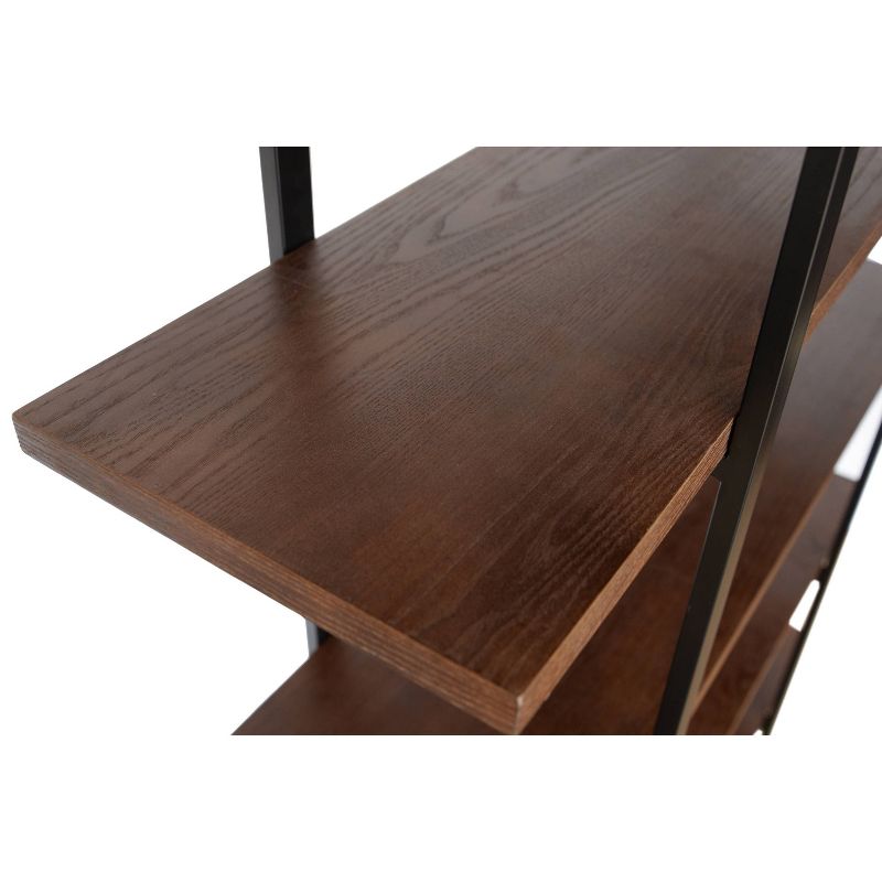 70" Camas 5 Shelf Etagere Bookshelf Walnut Brown - Summerland Home