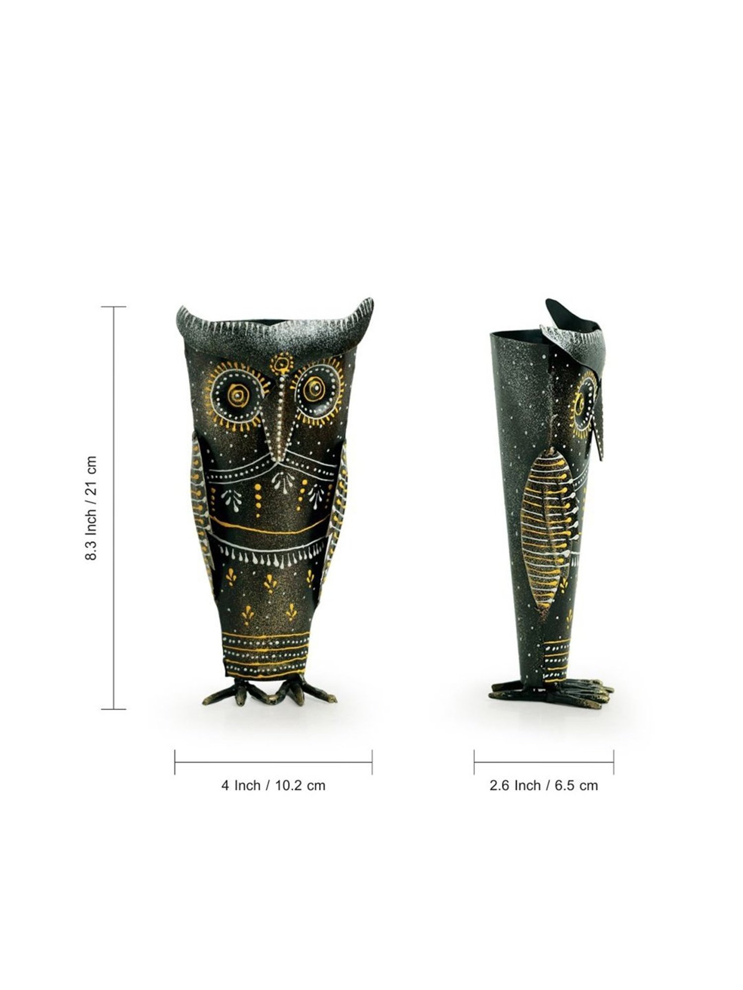 ExclusiveLane Motif Multicolor Iron The Wise Old Owl Showpiece