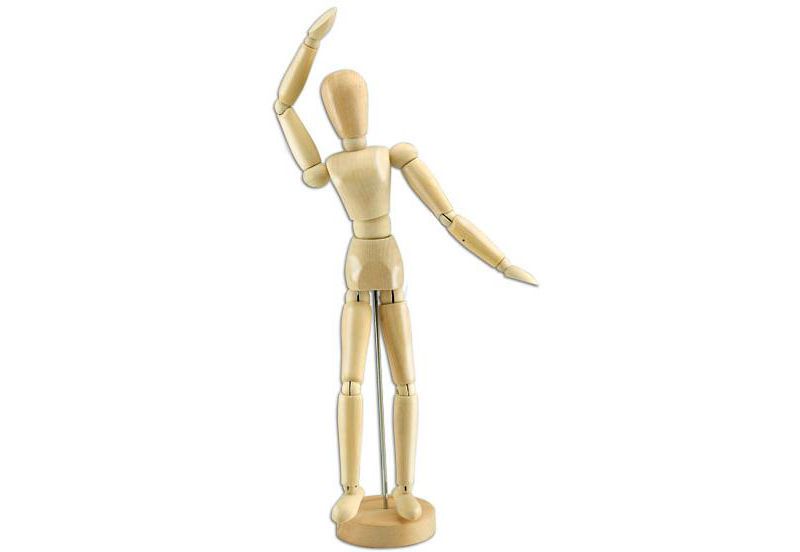 Creative Mark Wood Figure Manikins - Smooth, Sanded, Wood Figures For Teaching Perspective and Form - [Varnished | Female | 12"]