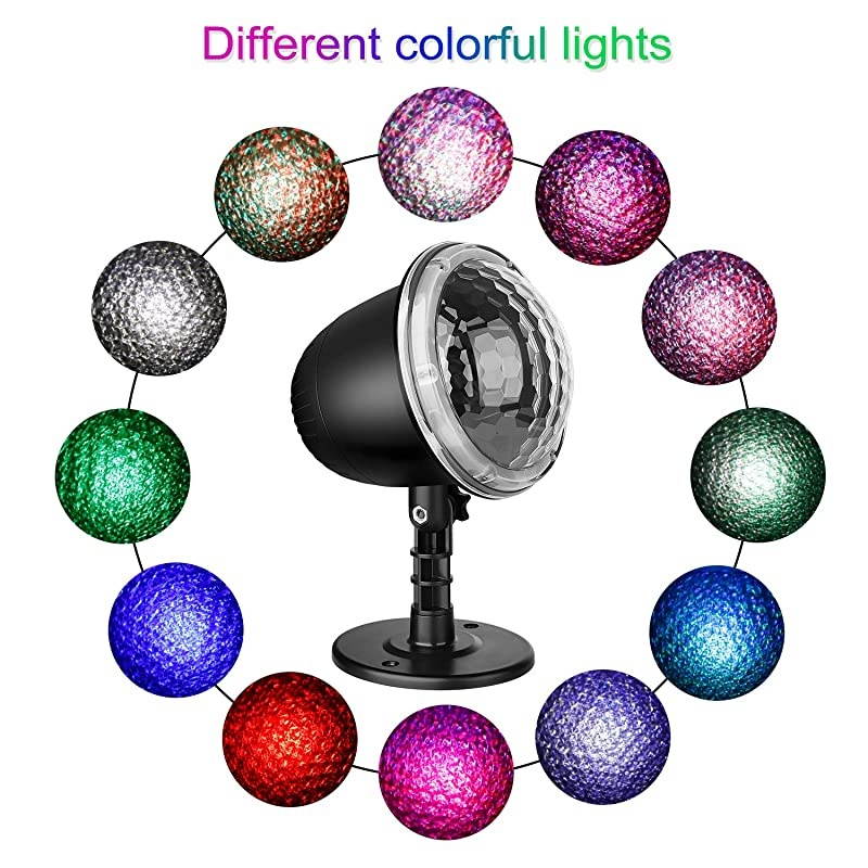 Wave LED Projector Light Ocean Wave proof LED Ripple RGB 3D Effect with Remote Control Undersea Strobe Projector Lamp for Christmas Halloween Wedding Party Holiday Disco Kids Adult