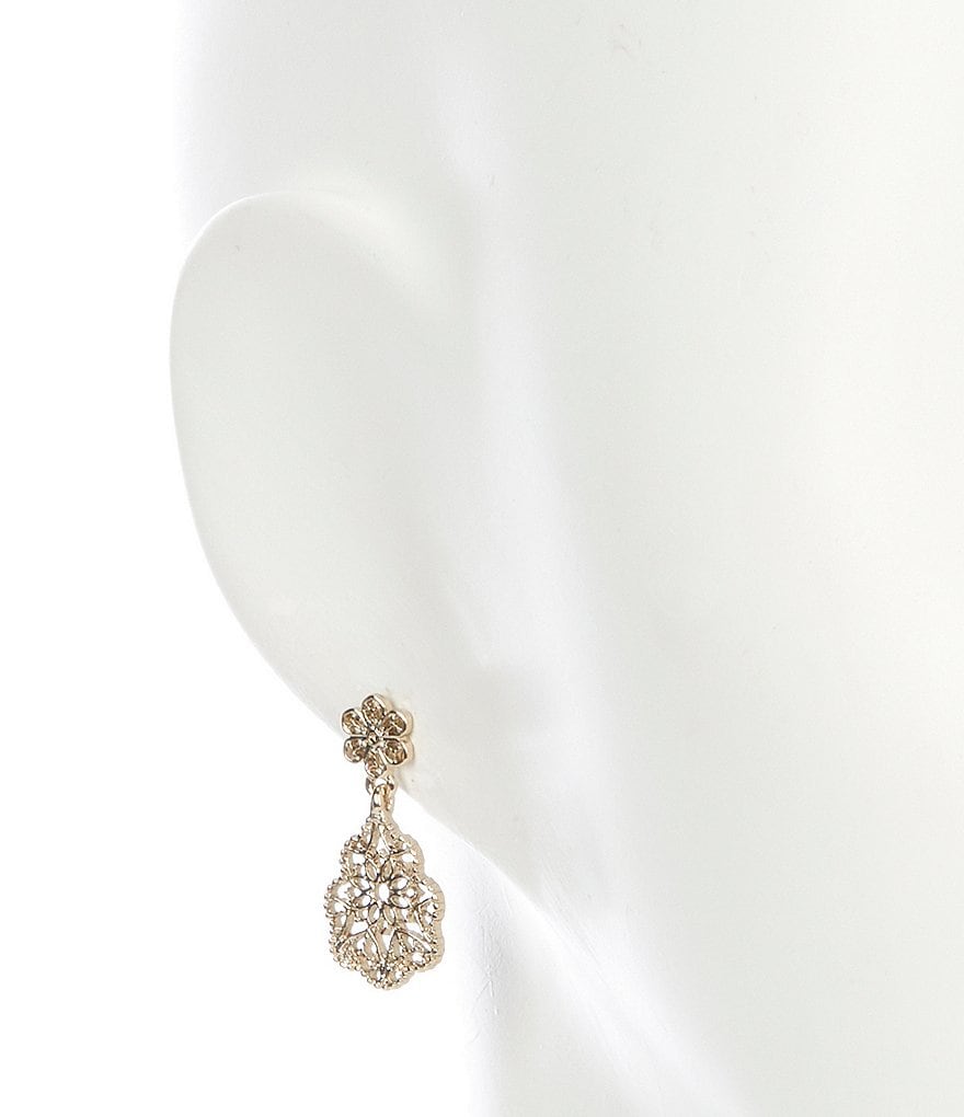 Marchesa Filigree Double Drop Earrings